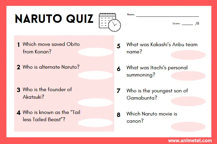 Naruto Quizzes: Only 1 % of Anime Fans Can Answer